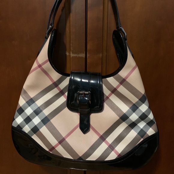 Burberry Nova Check Brook Hobo Purse - Picture 1 of 2